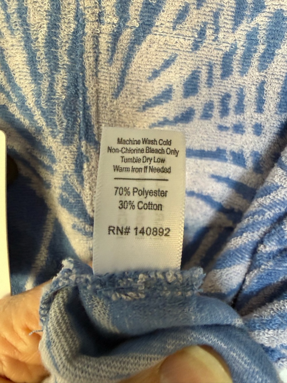 Marine Layer NWT Blue Frond Terry Out Jacquard Resort Shirt - Picture 7 of 8